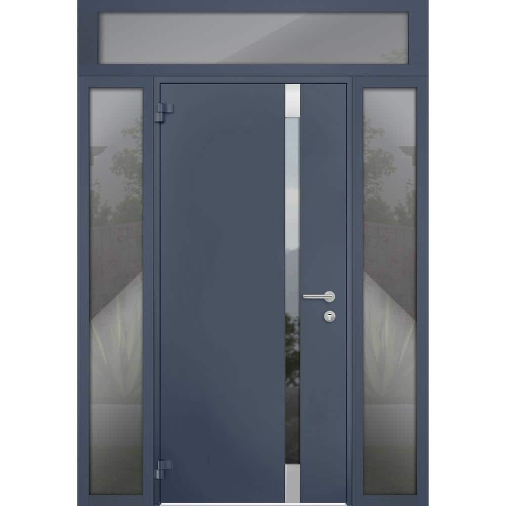 VDOMDOORS 6777 68 in. x 96 in. Left-Hand/Outswing Tinted Glass Gray ...