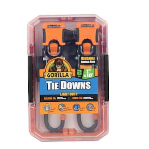 Gorilla 12 ft. x 1 in. Light Duty Tie Down Ratchet Strap (4-Pack) 92001 -  The Home Depot