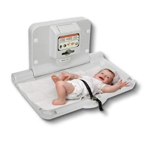 32 in. W x 18 in. H Grey Horizontal Wall Mounted Foldable Baby Changing Station Table