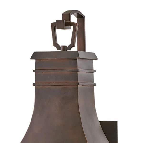 HINKLEY - Beacon Hill 2-Light Blackened Copper Hardwired Outdoor Wall Lantern Sconce