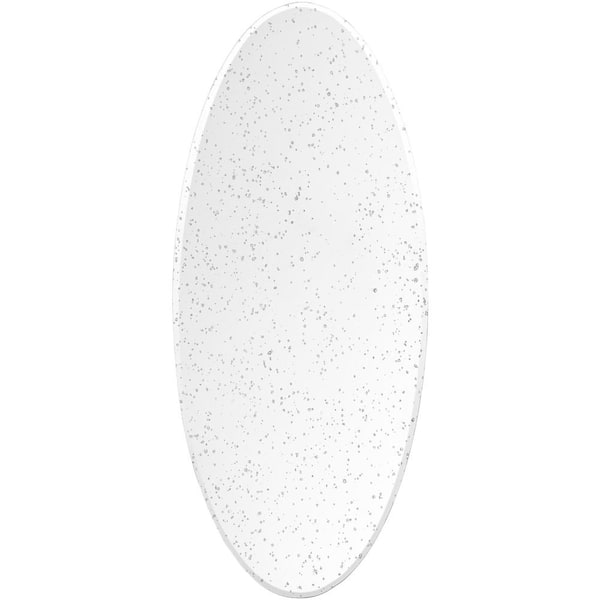 Livabliss Cordova 35 in. H x 15 in. W Oval Wood Frame Silver Decorative Mirror