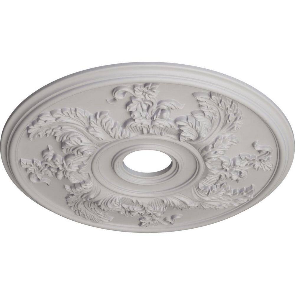 Ultra Pure White Polyurethane Acanthus Twist Ceiling Medallion