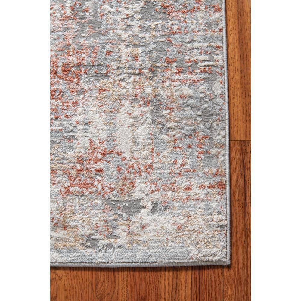 Elegance Rust Rectangle 5'3" x 7'2" Stain-Resistant Polyester Area Rug