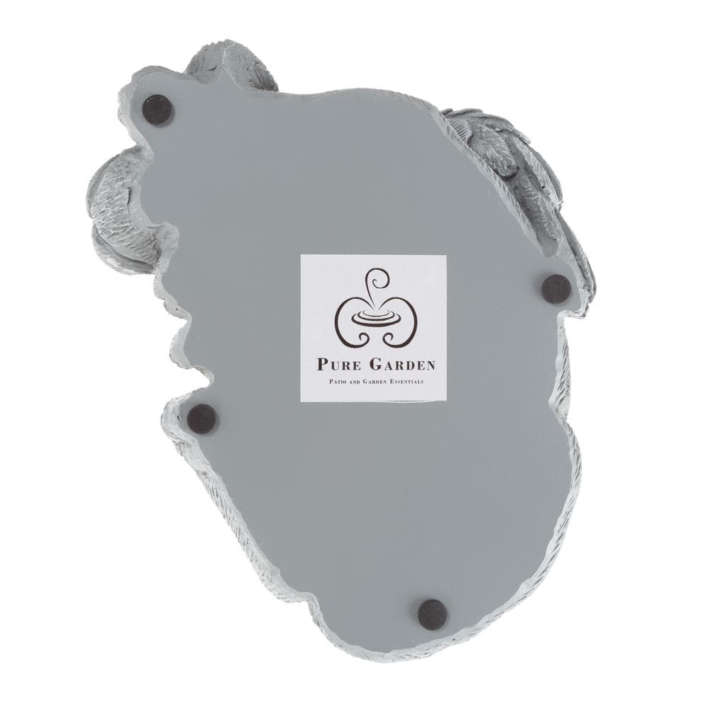 Gray Resin Sleeping Angel Puppy Memorial Sculpture