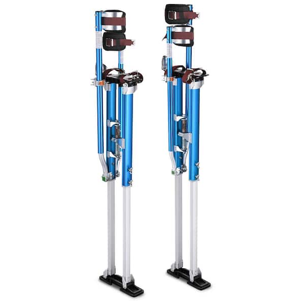 Cisvio 50 in. to 64 in. Blue Aluminum Drywall Stilt Blade span