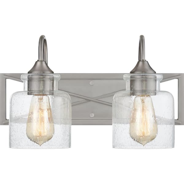 Quoizel Bartley 15.75 in. 2-Light Brushed Nickel Vanity Light