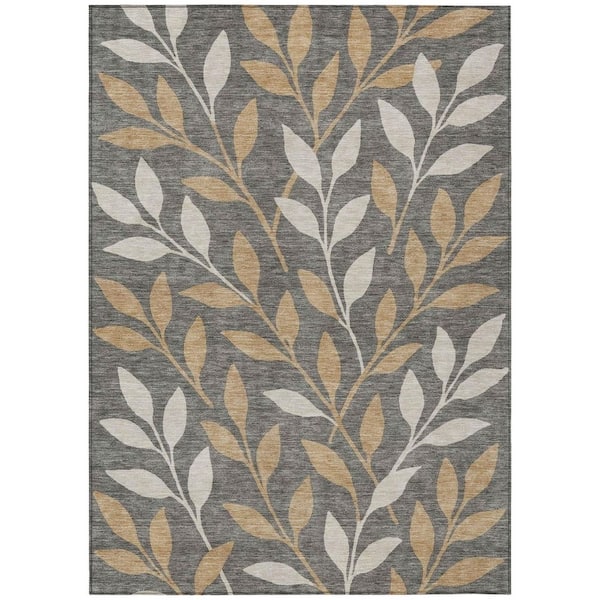 Chantille Machine Washable Indoor/Outdoor Abstract ACN3033 Gray 8 ft. x 10 ft. Area Rug