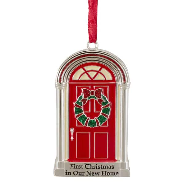 Northlight 3 in. H Silver Plated in. First Christmas in Our New Home in Crystal Christmas Ornament
