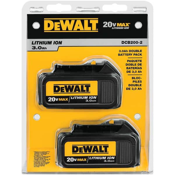DCB200-2 Premium 3.0Ah Double Pack DEWALT 20V MAX Battery 