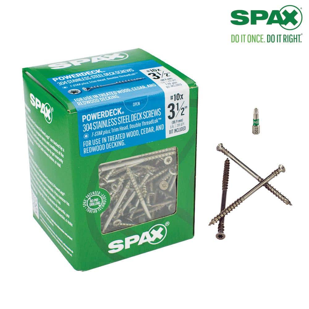 SPAX 10 x 31/2 in. TStar Plus Drive Trim Head DoubleLok Thread Stainless Steel Screw (300Box