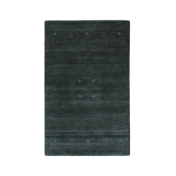 Hand-Knotted Wool Gray Modern Solid Loom Rug : Elegant & Durable Area Rug for Living Room, Bedroom, , Area Rug