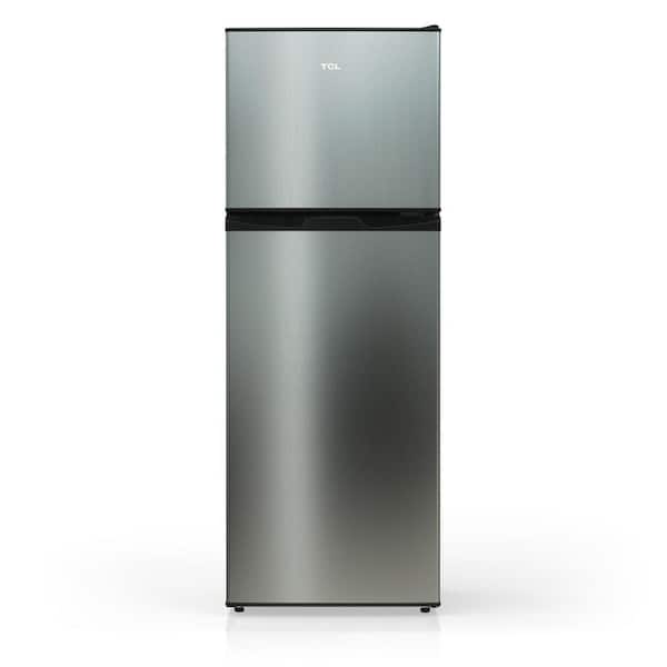 4.7 cu. ft. 2-Door Mini Refrigerator in Silver with Top Freezer