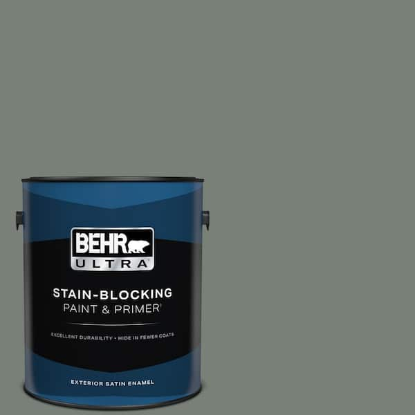 BEHR ULTRA 1 gal. Home Decorators Collection #HDC-AC-22 Cedar Forest Satin Enamel Exterior Paint & Primer