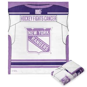 NHL Hockey Fights Cancer Jersey NY Rangers Silk Touch Multi-color Throw