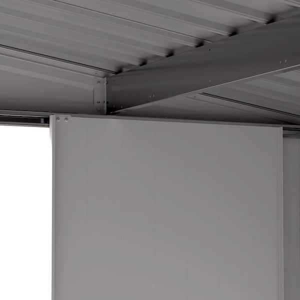 Arrow Newport 10 ft. W x 12 ft. D 2 Coffee Galvanized Metal Shed