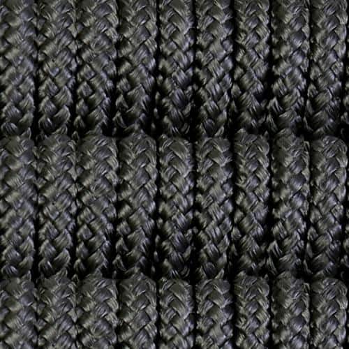 Black Rope and Eucalyptus Outdoor Dining Arm Chairs, Set of 2