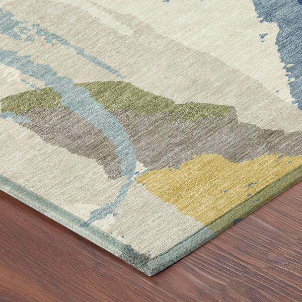 Chantille Machine Washable Indoor/Outdoor Abstract ACN2652 Blue 10 ft. x 14 ft. Area Rug