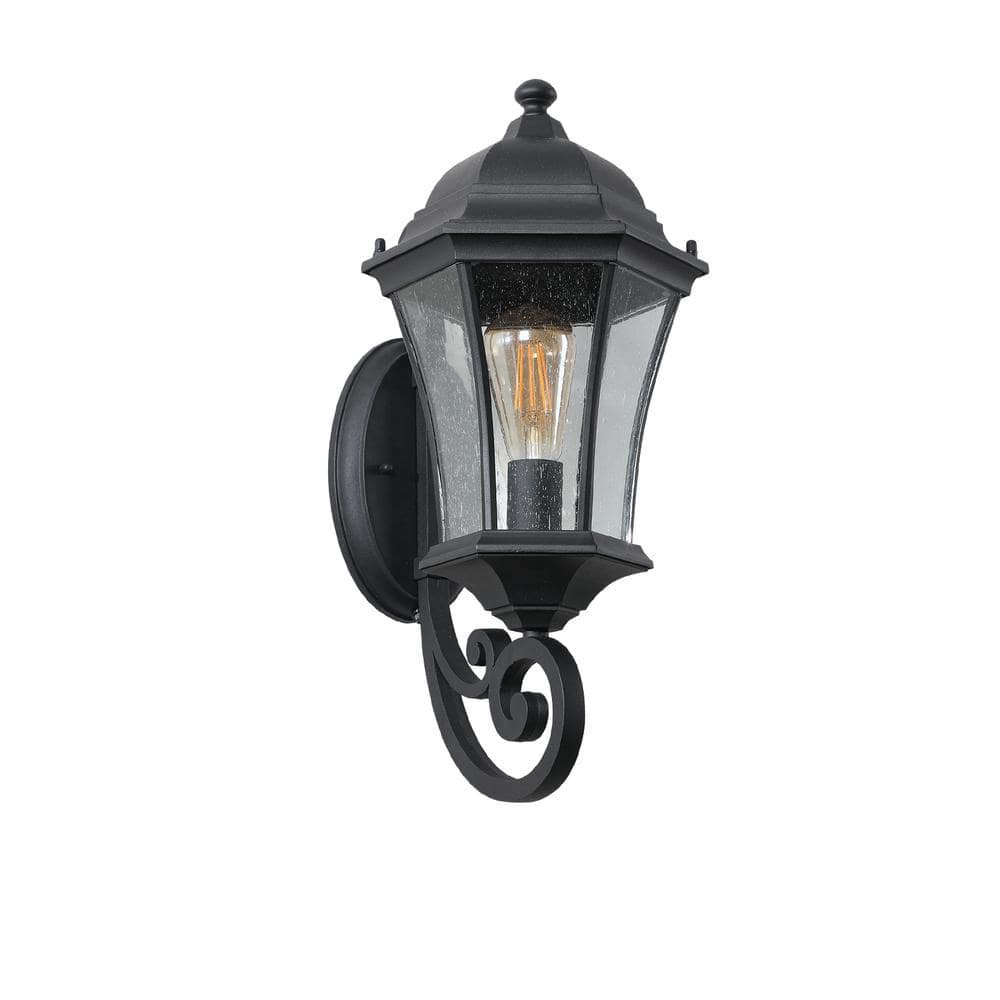 Retro 19.5 in. Black Outdoor Retro Hardwired Wall Lantern Scone with No Bulbs Included (1-Pack) price history on PriceWatchPro