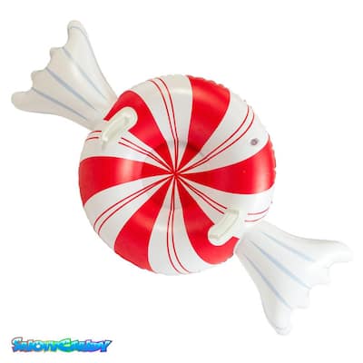 SnowCandy Peppermint Inflatable Snow Tube