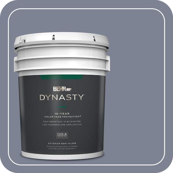BEHR DYNASTY 5 gal. #610F-6 Deep Smoke Signal Semi-Gloss Exterior Stain-Blocking Paint & Primer