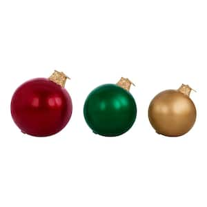 3-Piece Jumbo Ornament Set Holiday Yard Decoration