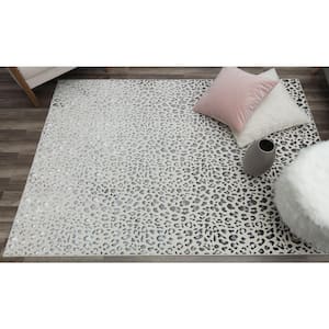 CosmoLiving By Cosmopolitan Snow Leopard 2 ft. x 8 ft. Indoor Area Rug