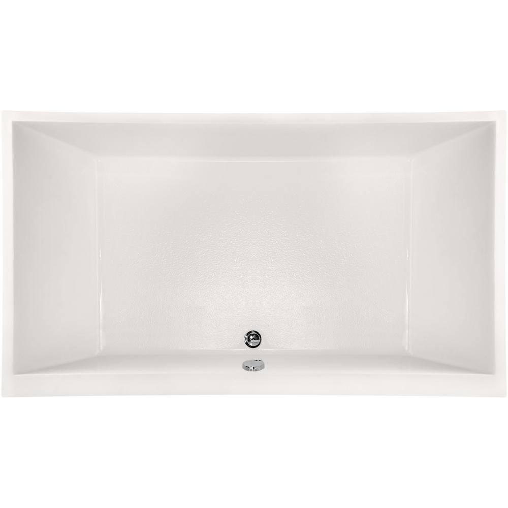 Eileen 74'' White Acrylic Drop-in Bathtub with Jets