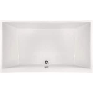 Eileen 86 in. x 50 in. Rectangular Drop-In Air Bathtub with Center Drain in White