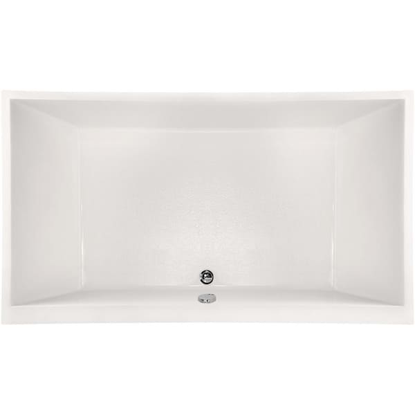Hydro Systems Eileen 86 in. x 50 in. Rectangular Drop-in Bathtub in White
