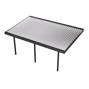 Optima High Performance 16 ft. x 12 ft. Dark Bronze Frame White Roof Aluminum Patio Cover 40 lbs. Snow Load with 3-Posts