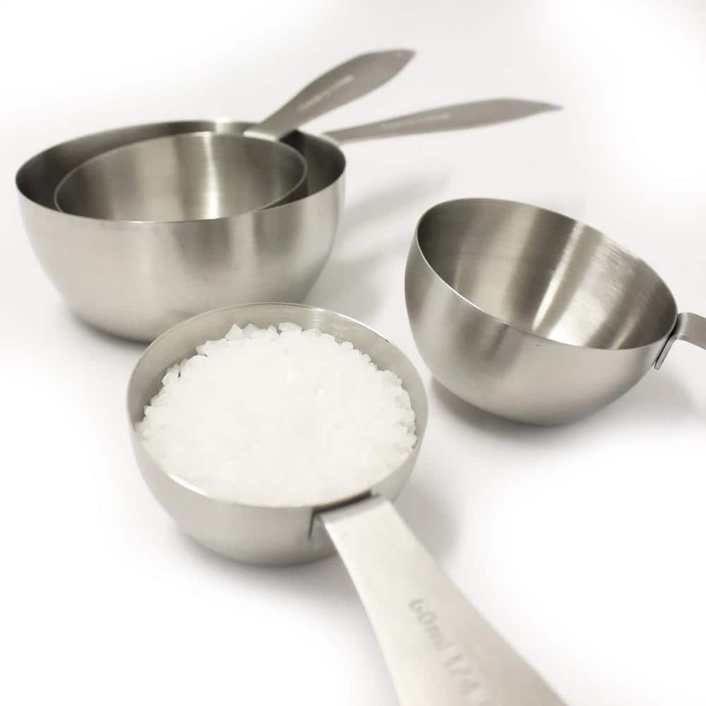 Stainless Steel 4-Piece Measuring Cup Set with Ergonomic Handles