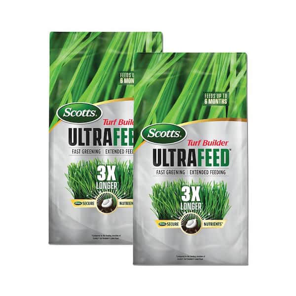 Scotts Turf Builder UltraFeed 20 lbs. Covers Up to 8,889 sq. ft. Long-Lasting Fertilizer Feeds Grass Up to 6 Months (2-Pack)