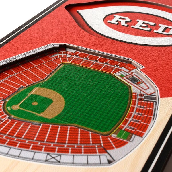 YouTheFan MLB Cincinnati Reds 6 in. x 19 in. 3D Stadium Banner