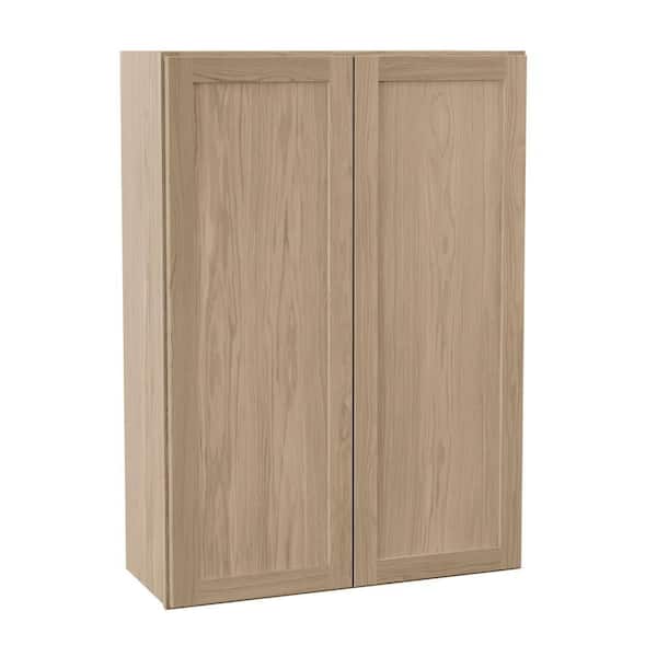 Sinclair 30 in. W x 12 in. D x 42 in. H Assembled Wall Cabinet in Shaker Light Oak