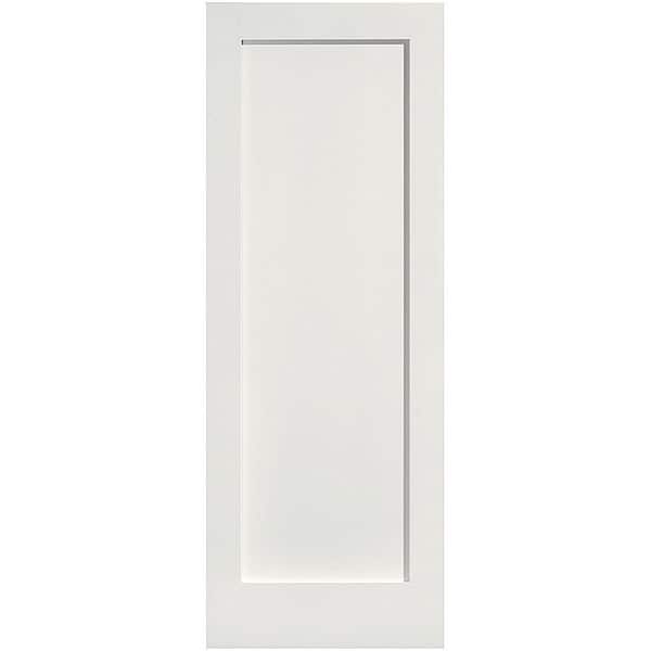 Masonite 30 in. x 80 in. 1 Panel MDF Series No Bore Solid Core White Primed Composite Interior Door Slab