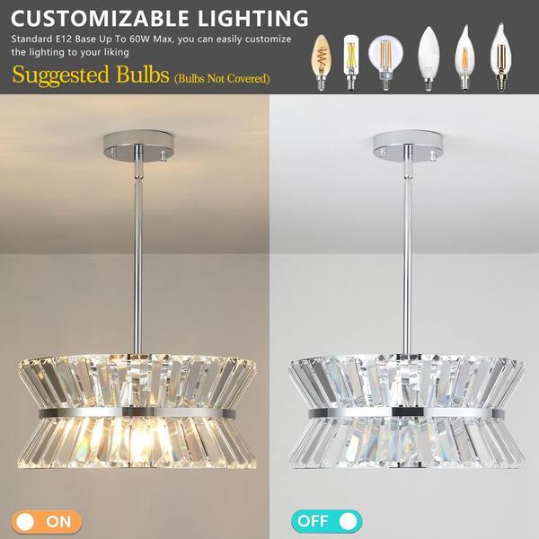 Modern sale Crystal Chandelier 15.7