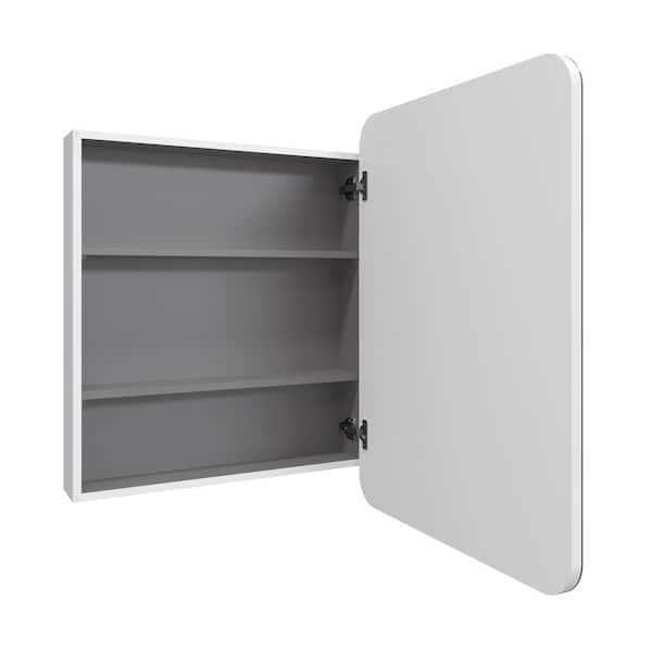 Ezri 24 in. W x 32 in. H x 4.75 in. D White Recessed Medicine Cabinet with Mirror