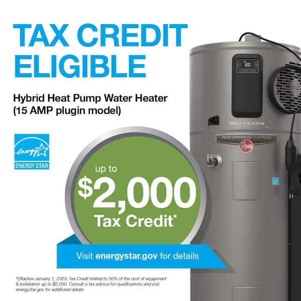 High Efficiency Electric Heat Rheem 50 Gal Hybrid Water Heater