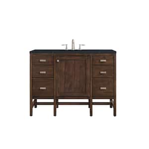 Addison 48 in. W x 23.5 in.D x 35.5 in. H Single Vanity in Mid Century Acacia with Quartz Top in Charcoal Soapstone