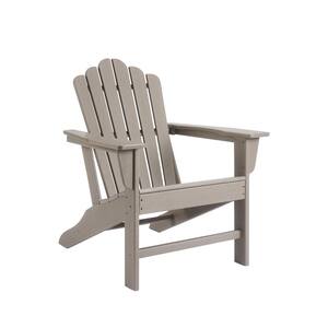 Brown 2-Piece Classic Outdoor All-Weather Plastic Fade-Resistant Patio Adirondack Chair for Fire Pits and Gardens