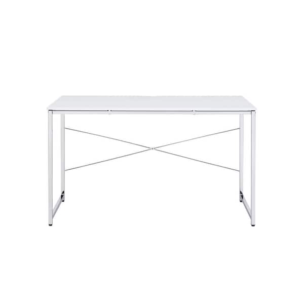 HomeRoots 47 in. Rectangular White Manufactured Wood Writing Desk