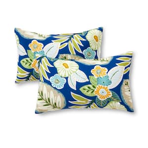 Marlow Floral Lumbar Outdoor Throw Pillow (2-Pack)