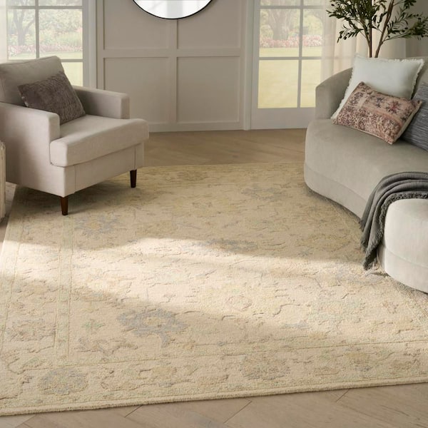 Maison Ivory 10 ft. x 14 ft. Distressed Traditional Area Rug