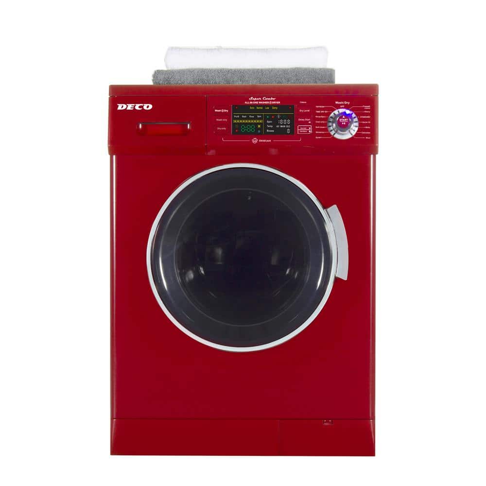 Deco 1.57 cu.ft. 110-Volt Merlot High-Efficiency Compact Vented/Ventless Electric Version 2 Pro All-in-One Washer Dryer Combo