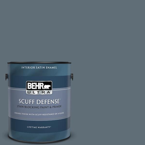 BEHR ULTRA 1 gal. #N480-6 NYPD Extra Durable Satin Enamel Interior Paint & Primer