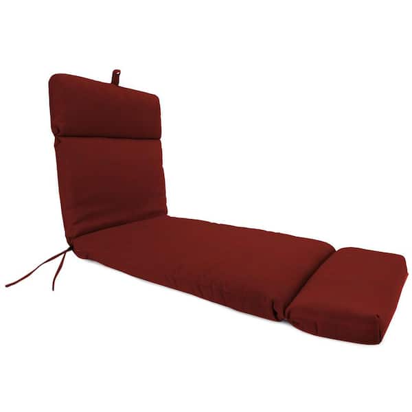 Jordan Manufacturing 75.5 in. L x 22 in. W x 4.75 in. T Rectangular Outdoor Chaise Lounge Cushion in Canvas Brick