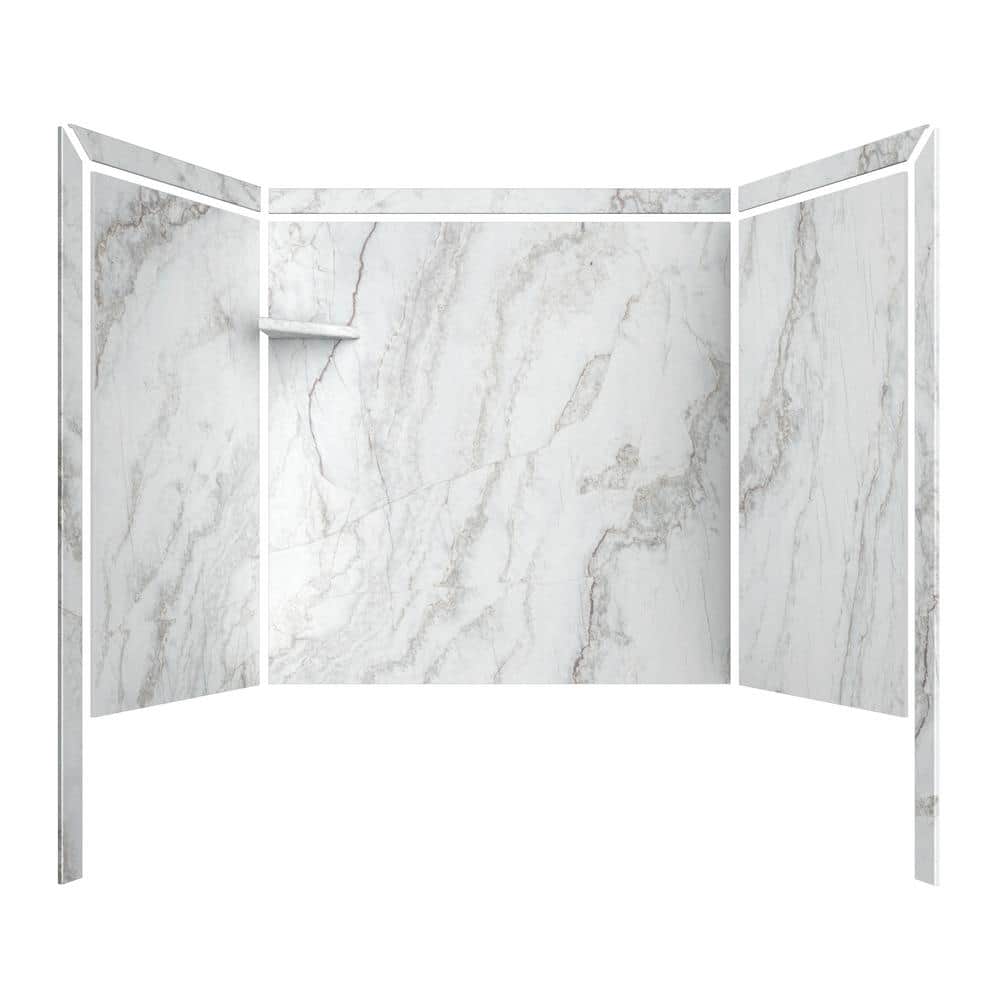 Calypso Marble Finish 60" x 32" x 60" Bathtub Surround