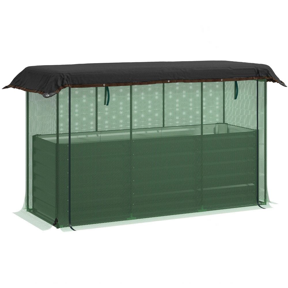 70.9 in. L x 23.6 in. W x 22.6 in. H Galvanized Raised Steel Garden Bed wit