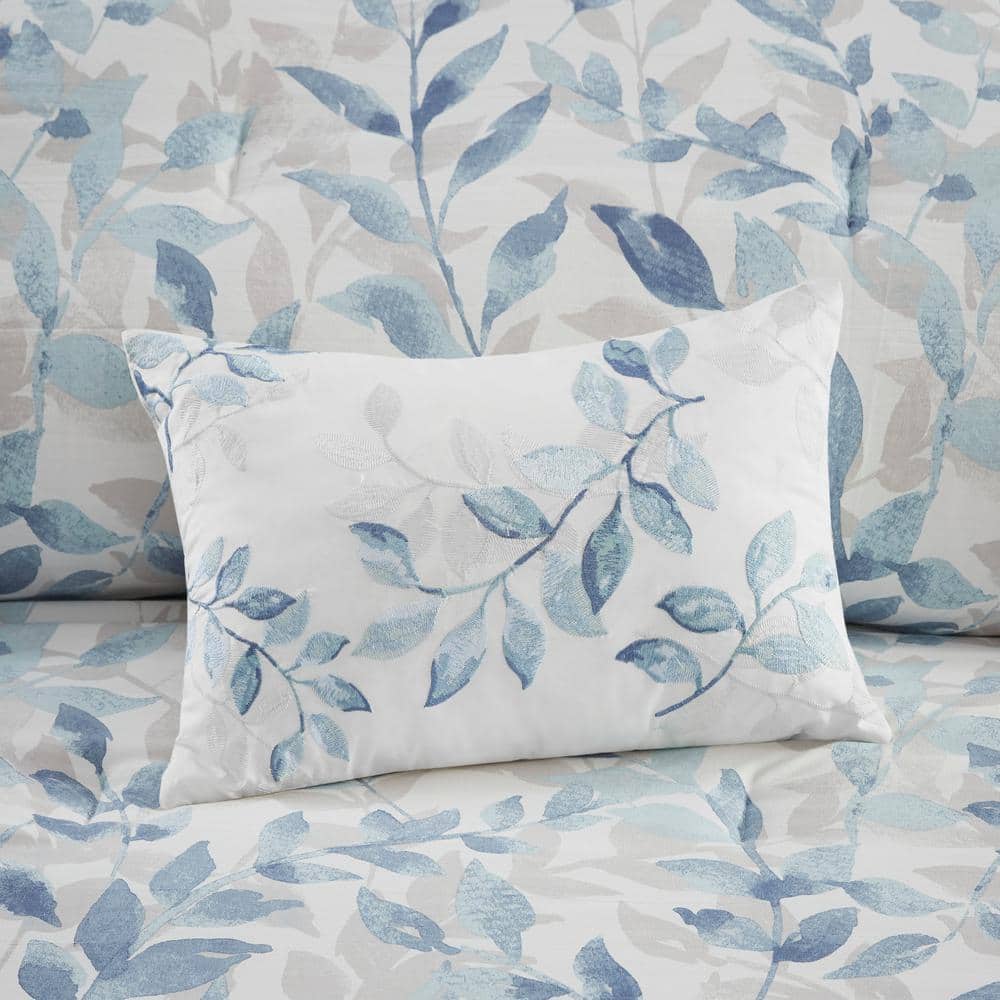 King Blue Microfiber Reversible Bed in a Bag Set