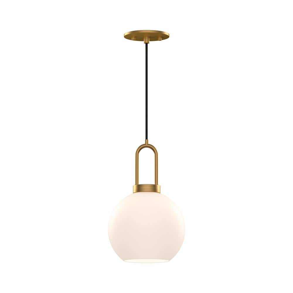 Mini Brushed Nickel and Gold Globe Pendant Light